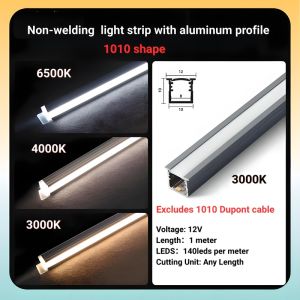 1M 1010 LED Aluminum profile Light Cabinet Light Strip 12V Cabinet LED Strip Light 3000k 4000k 6500k
