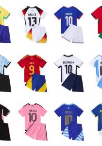 World Cup jersey for children with player numbers football uniform set for toddlers elementary school football training team uniform kindergarten football uniform