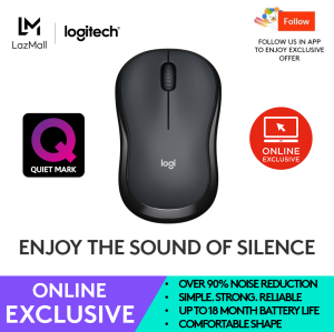 Logitech M220 SILENT Wireless Mouse 2.4 GHz with USB Receiver 1000 DPI Optical Tracking 18-Month Battery Ambidextrous Compatible with PC Mac Laptop