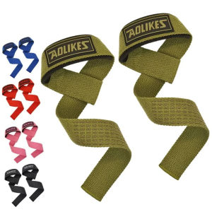 SERAPHYXO 1 Pair ผ้าฝ้าย สายรัดยกน้ำหนักฟิตเนส ไม่ลื่น ทนทานต่อการสึกหรอ สายรัดฟิตเนสสำหรับเดดลิฟต์ ยกน้ำหนัก ทนทาน ผ้าพันข้อมือสำหรับยกน้ำหนัก ยิม/ฟิตเนส