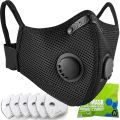 BASE CAMP M Plus Dust Mask, Breathable Reusable Face Mask with 6 Activated Carbon Filters for Woodworking Construction Mowing Grinding (Modern1). 