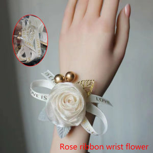 YADUN สร้อยข้อมือเพื่อนเจ้าสาวแสนสวยสวยสวยสายรัดข้อมือลายดอกกุหลาบโรแมนติกสร้อยข้อมือริบบิ้นขนาดเล็กของขวัญเครื่องประดับแฟชั่น