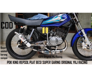Knalpot RX King Pdk Repsol Plat Besi Poles Bakar Super Ngisi Riset Terbaik Original YKJ Racing
