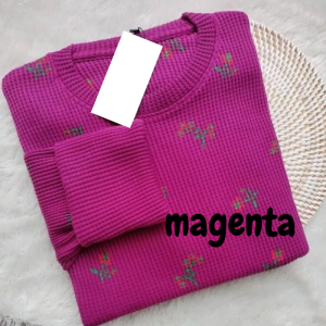 bye lovely - kaos waffer printing lengan panjang premium wanita / atasan wanita / kaos printing motif bunga lengan panjang