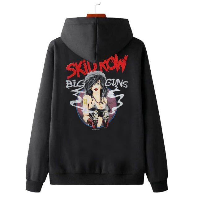 Sweater Hoodie Skid Row Big Guns Hoodie Jumper Zipper Bahan