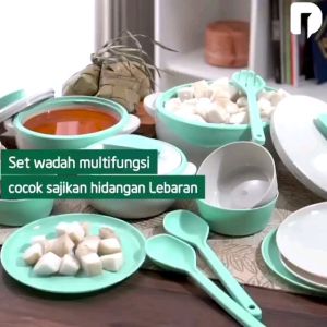 Vienna Roseville 14 Pcs Serving Set Wadah Saji Dengan Tutup Alat Penyaji Makanan