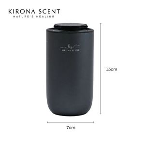 [KIRONA SCENT] Bullet Aroma Nebulizer | Titanium Black | Compact & Portable | 9 LED Lights | Free Pure Essential Oil