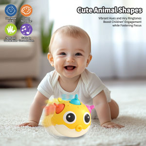 Musical Rattle Wobble Toy for Baby 6M-18M - Colorful Bubble Press Buttons Sensory Development & Tummy Time Crawl Training
