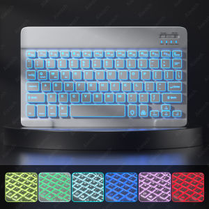 [🇵🇭 Stock&COD] GOOJODOQ 10inch Wireless Bluetooth Keyboard for Cellphone or RGB Keyboard and Mouse Set For iPad or Laptop Backlit Keyboard For All Smart Phone Samsung Xiaomi Vivo Huawei Android Phone Also For iPhone