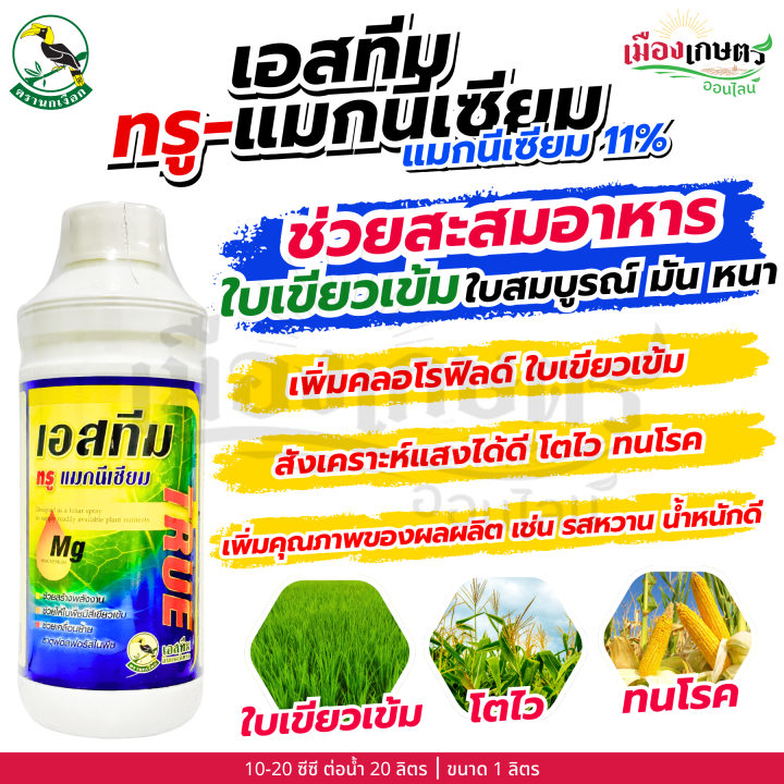 เอสทีม ทรู แมกนีเซียม 11% 1 ลิตร เพิ่มผลผลิต