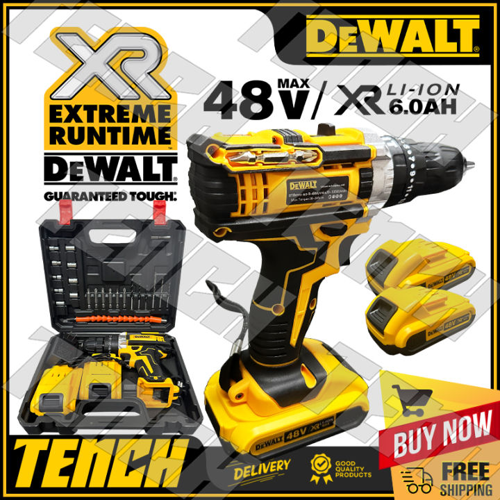 DeWALT 48V Cordless Drill Set Battery Drill Power Tools Set Lazada PH