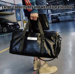 GiiMall Womens Sports Gym Bag Dry and Wet Separation Yoga Bag One Shoulder Messenger Tote Bag Sports Bag