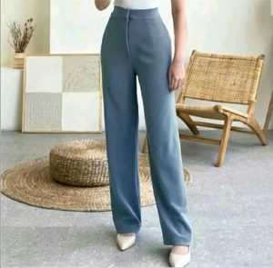 Cozie  Panst Ukuran Besar Big Size I Highwaist Cullot Panst - Rib Knit Panst - Celana Kulot Wanita -  petite Friendly - Celana Anti Kusut Karet Panjang High Kaki  Kaki Comfy Basic Formal