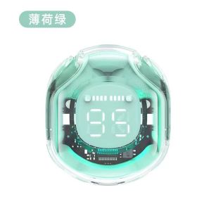 Bluetooth headset New sports Bluetooth 5.3 life waterproof headset In-ear transparent digital display screen Super long battery life headset Transparent second-generation noise reduction call function Support music wireless headset