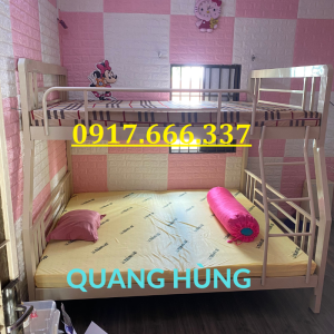 Giường tầng sắt hộp vuông cao cấp loại 1 - hộp 4x8