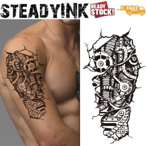 [𝚂𝚝𝚎𝚊𝚍𝚢𝙸𝙽𝙺] Temporary Tattoo Sticker Tatu Pelekat | Biomechanic | Makeup Cosplay Carnival Event Festival Party Fashion |