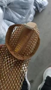 [Free Shipping] Spring And Summer New Large-Size WomenS Flat Sandals With Rhinestones Fashionable Fishnet Solid Color WomenS Shoes