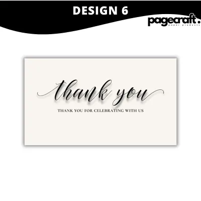Thank You Card for Any Occasion 10pcs 2x3.5inches Minimalist Souvenir Gift Tags Option to Personalized from Name