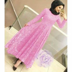 JN FASHION NARA GAMIS BRUKAT TULANG TEBAL ACARA PESTA KONDANGAN BUAT SERAGAM