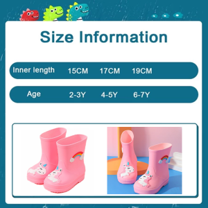 2025 NEW ChildrenS Rainshoes Cartoon Rain Boots for Kids Anti-Slip Waterproof Student Rainboots