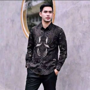 Baju Batik Pria Lengan Panjang Terbaru 2024 Kemeja Batik Pria Panjang Batik Berkualitas