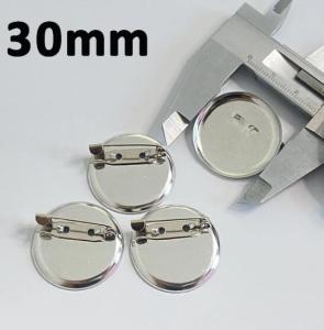 20Pcs Stainless Steel Material Brooch Style Cabochon Blank Base Cameo Setting Charms Pendant Tray DIY Jewelry