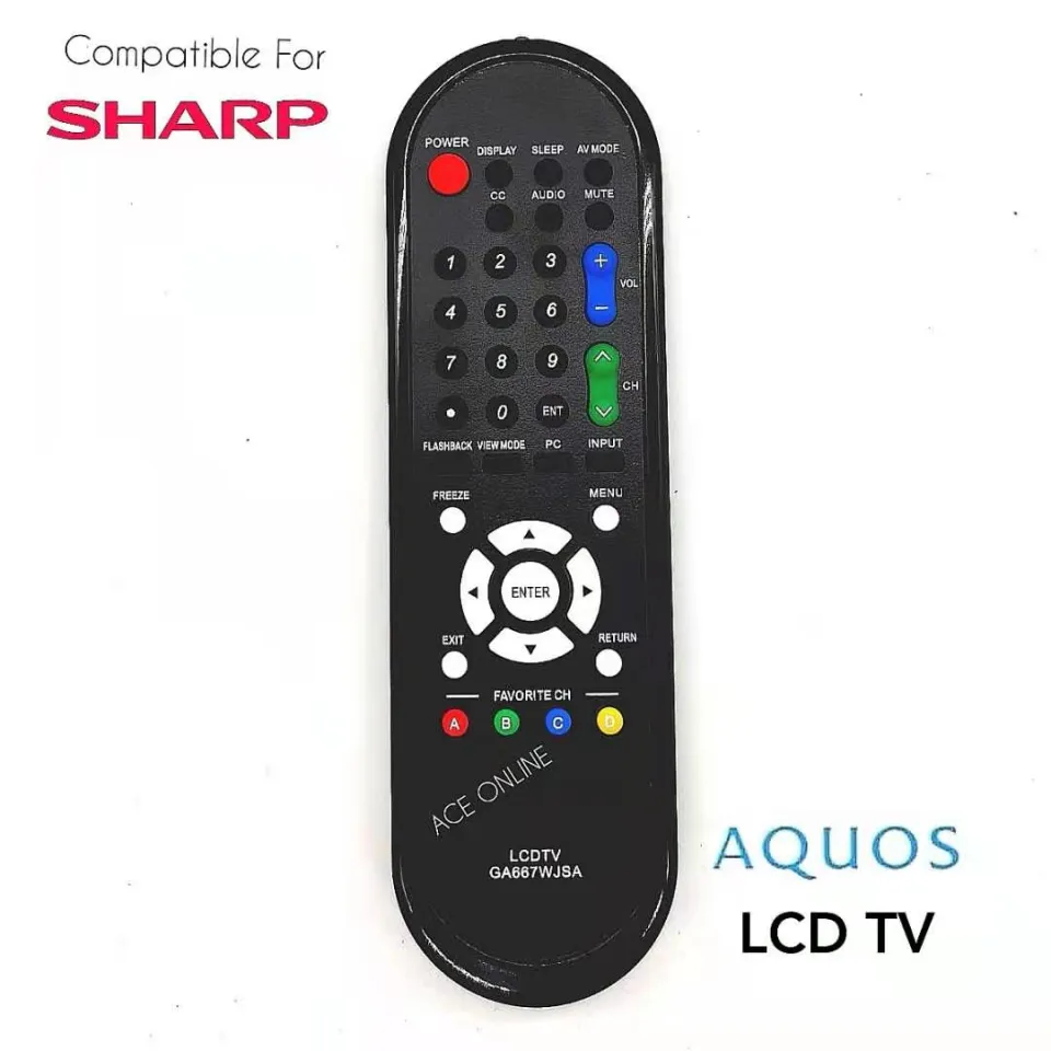 GA667WJSA Replacement Remote For Sharp TV - Compatible With LC-32AV22U, LC-60LE600U & More Models