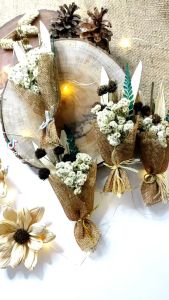 Mini Bouquet Dried Flower | buket bunga edelweis kering | BOUQET RUSTIC hiasan mahar