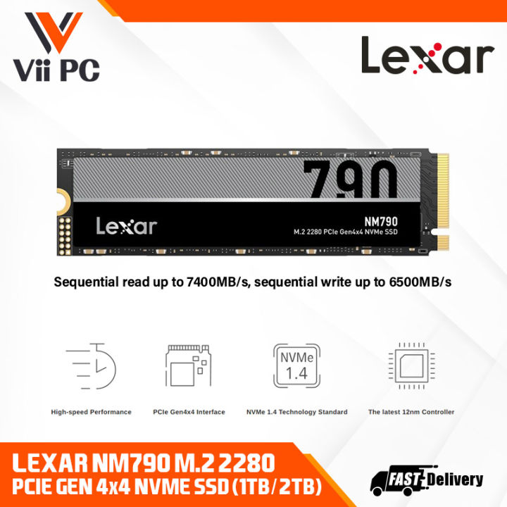 Lexar NM790 / NM990 1TB or 2TB or 4TB SSD, M.2 2280 PCIe Gen4