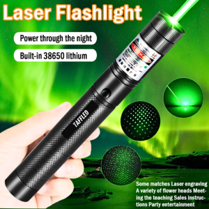 READY TaffLED Laser Pointer Presentasi warna Hijau Beam 1mW 532nm with Baterai dan Charger YL 301