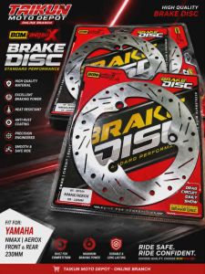 BomX Rangsit High Quality Disc Brake for Nmax/Aerox Front and Rear - Reliable Performance and Versatile Compatibility