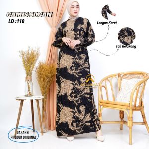 Gamis Premium Busui Sleting Baju Muslim atasan dres bahan rayon tebal  pakaian LD 110cm dan 120cm