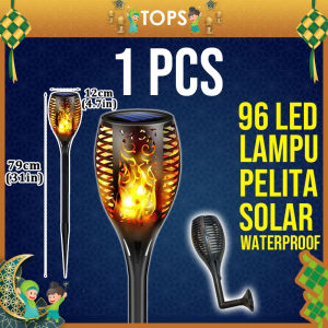 👉 Hari Raya👉Led Waterproof Flickering Fire Flame Lawn Solar Torch Light Garden Lamp Outdoor Pelita Lampu Raya Murah kelip Hiasan Lip lap 太阳能
