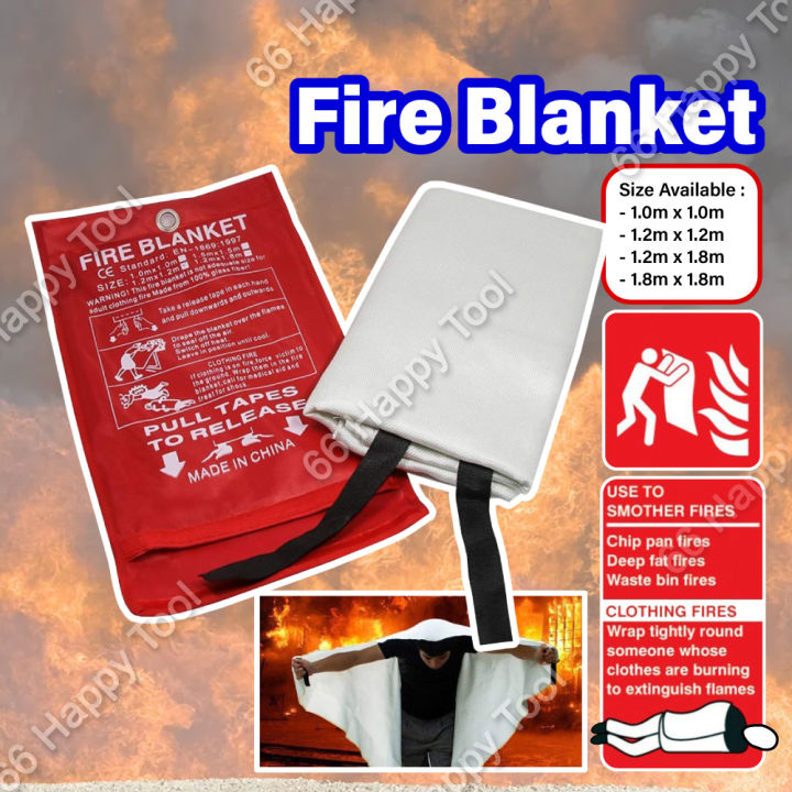 Fiberglass Fire Blanket Emergency Survival White Shelter Selimut Api ...