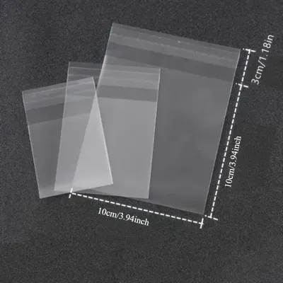 100pcs transparent self-sealing cellophane cookie bag snack packaging size 7*7/10*10/14*14 inches