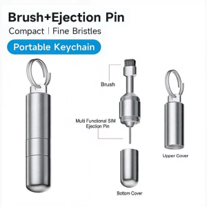 2 in 1 Multi functional Cleaning Brush Portable Mobile Phone SIM Card Pick up Pin Tray Removal Tool Earbuds Cleaner Pen Kit