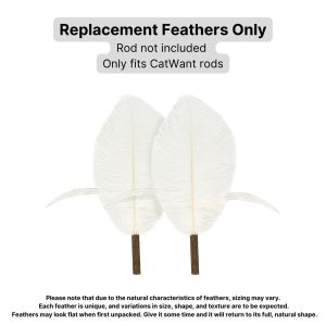 [Replacement Feather] CatWant Jumbo Silvervine Feather Replacer Cat Toy (2pcs)