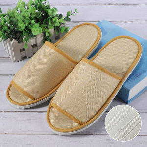 Linen Slippers For Hotels Inns Guesthouses Home Hospitality Thickened Version Can Be Printed With Logo