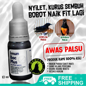 SEMPATI Obat Burung Nyilet Kurus Imunbac Plus 10 Ml Ampuh Obat Kutu Cacing Burung Lovebird Parrot Murai Pleci Kenari Parkit Kakaktua Basmi Parasit Mikroorganisme Anti Bacterial