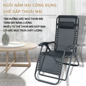 Ghế thư giãn khung hợp kim siêu dày Ghế xếp thư giãn gấp gọn thành giường ngủ trưa văn phòng hàng A+ -Hàng loại A+ Xuất Châu Âu