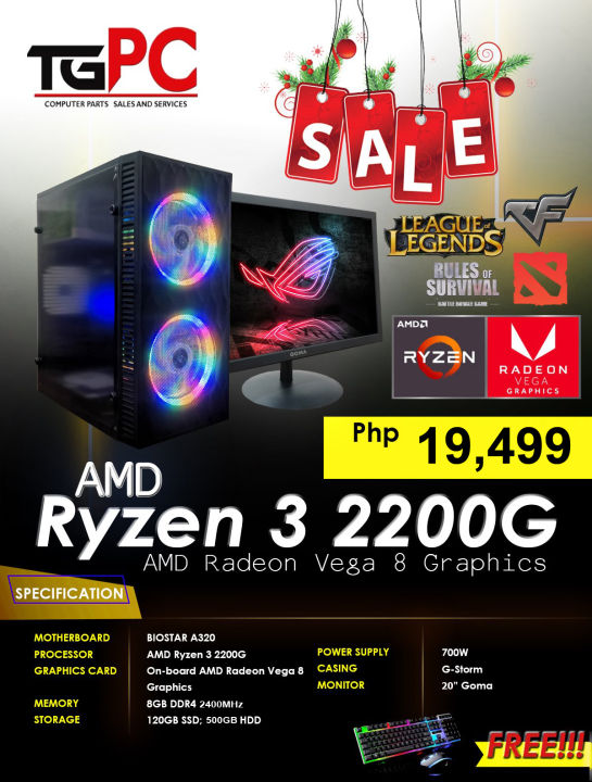 Desktop Set Ryzen 3200g Ati Radeon Vega Lazada PH