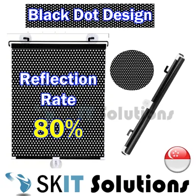 【SKIT SG】Retractable Car Front Window Sunshade with 3 Suction Cups Adjustable WindShield SunShield Curtain Sun Block UV Rays Protection Sun Shade for Sedan Compact Hatchback SUV MPV Truck Van Keep Vehicle Cool 80% ~ 99% Reflective Reflection Rate