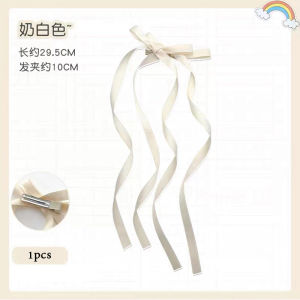 Zy Fashion Balletcore Long Ribbon Bow Hair Clip for Women Korean Style Ins Sweet Duckbill Clip Fashion Girl Hair Pin Hair Accessories