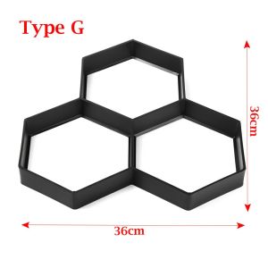 GS Manually Lawn Decoration Floor Pavement Stone Road Paving Cement Mould Concrete Molds Beton Brick Maker DIY Garden Path