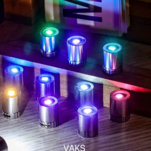 COMBO 20 ĐÈN LED chiếu thẳng hình trụ mini- dùng pin 7 MÀU CÓ CHỚP - Trang trí tiệc tùng đèn trung thubong bóng