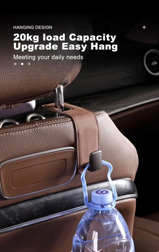 BLALION Car Seat Headrest Hook Leather Metal Hook Storage Hanger
