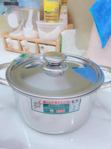 Nồi inox 430 dày Tithafac cao cấp quai ống quai cọng sử dụng được bếp từ bếp ga hồng ngoại nồi bắt nhiệt rất nhanh đủ size từ 14cm đến 30cm thiết kế đẹp mắt sang trọng cứng chắc.