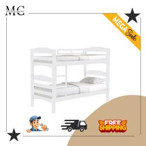 【LOCAL SELLER】 JAN WHITE BUNK SINGLE/SUPER SINGLE ( FREE DELIVERY & INSTALLATION)