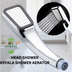 Kepala Shower Mandi 300 Lubang Head Pancuran Air Tekanan Tinggi Aerator Kamar Filter Selang Kencang