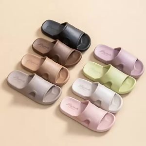 New High-End Leather-Textured Cross-Strap Slippers For Men And Women Home Slippers With Soft Soles For Indoor Use And Bathing